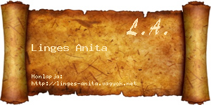 Linges Anita névjegykártya